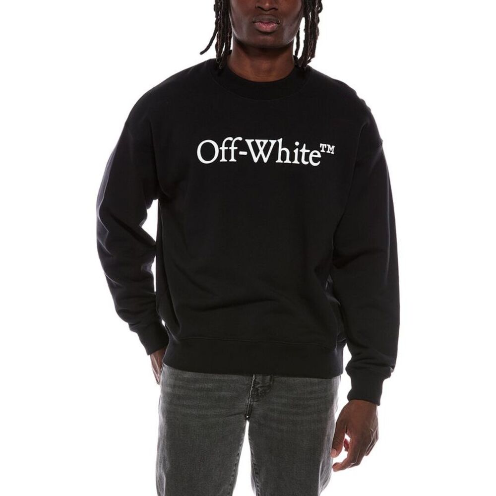 Off-White™ Mens Off-White Crewneck Sweatshirt, Black